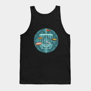 Disc Golf Basket Teal Tank Top